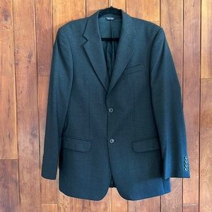Banana Republic Charcoal Grey Two Button Classic Wool Blazer